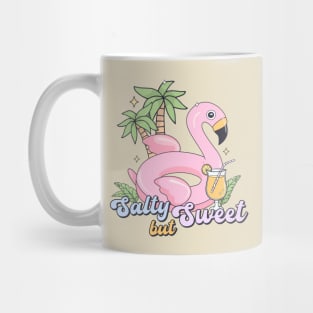 Summer Vibes Cute Flamingo Salty But Sweet Mug